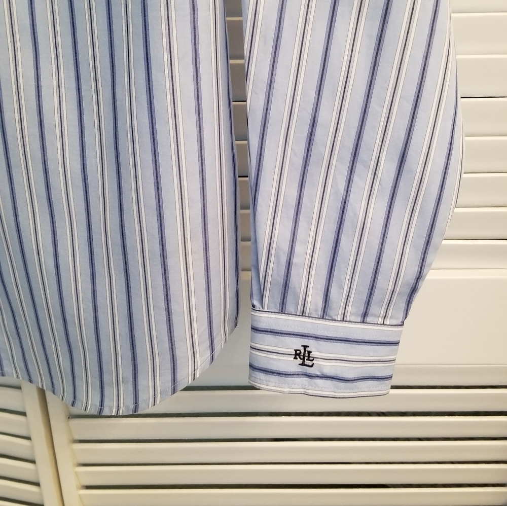 Lauren RL ruffled stripe shirt - Picture 3 of 7